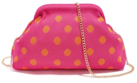 Strandtasje / Schoudertas / Clutch - Dots Fuschia