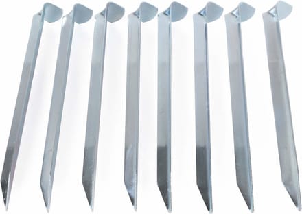 Benson Grondpen/tentharing - 8x - zilver - staal - 17 cm - Rotspen - Spijkerharing