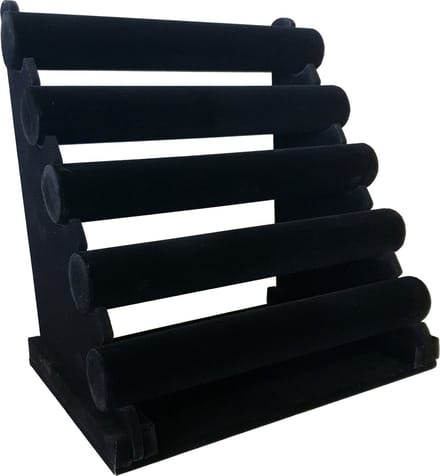 Ilènne - Sieradenhouder - Armbanden & horloge houder display - 5 rollen - Zwart - Velours