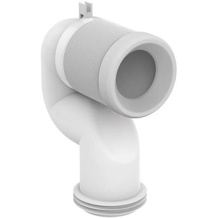 Ideal Standard - WC-spoelpijp verlenging voor verticale afvoer, universeel, 90 graden bocht