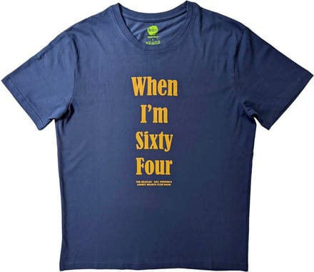 The Beatles - When I'm Sixty Four Heren T-shirt - M - Blauw