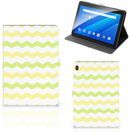 Lenovo Tab E10 Tablet Hoes Waves Yellow