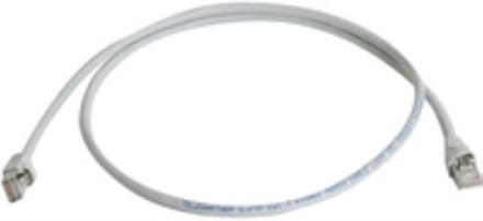 Telegärtner 100007991 RJ45 Netwerkkabel, patchkabel CAT 6A S/FTP 1.00 m Wit Afgeschermd (dubbel), Snagless, Vlambestendig 1 stuk(s)