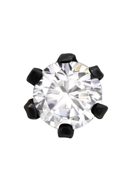 Runde 3 mm Oorbellen aus Edelstahl mit Zirkonia