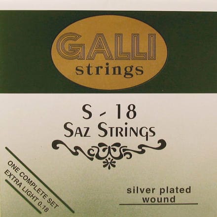 Snarenset saz - Galli S-018 - Verzilverd bespannen - 007-022 - Extra Light