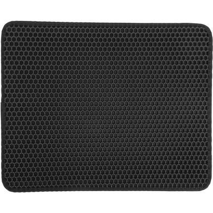 Tapis de litière pour chat double couche antidérapant et anti-éclaboussures(S ) black
