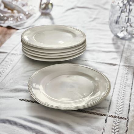 LOBERON Dessertbord set van 6 Norrvik ecru