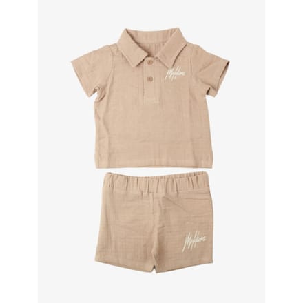 Malelions Jongens set baby mousseline polo crinckle