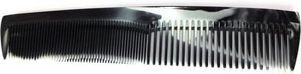 Pocketkam Heren - Zakformaat Kam - Haar Styling - Interval Vertanding - 15 cm - Zwart Wit Gemarmerd