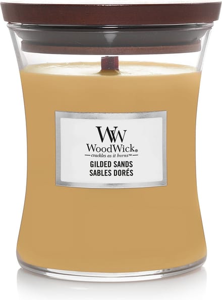 WoodWick Hourglass Medium Geurkaars - Gilded Sands - 60 branduren