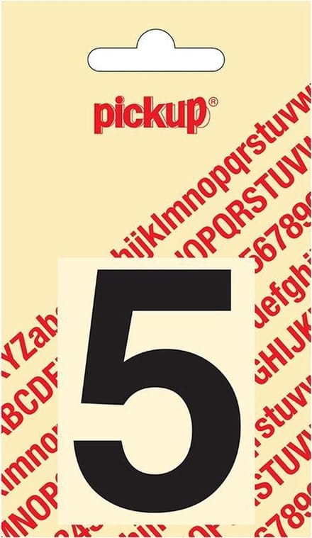 Pickup plakcijfer Helvetica 60 mm - zwart 5