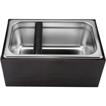 Roestvrijstalen Koffie Knock Box met handvat Koffiedik Container Afvalbak gray