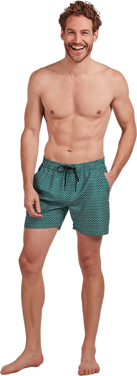 Ten Cate beach shorts green tiles voor Heren | Maat M