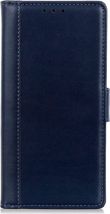 Shop4 - Xiaomi 12 Hoesje - Wallet Case met Pasjeshouder Grain Blauw