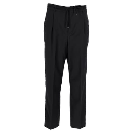 Saint Laurent joggingbroek met taps toelopend trekkoord in zwarte wol
