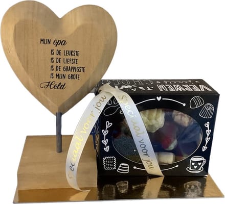 Hart - Opa - Bonbons - Lint: Speciaal voor jou - Cadeauverpakking