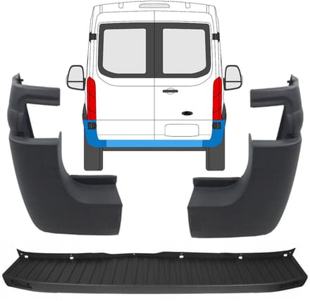 Achterbumper hoek voor Ford Transit 2014- / Set