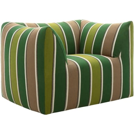 B&B Italia Le Bambole Bambola fauteuil outdoor - Lima Stripe Green