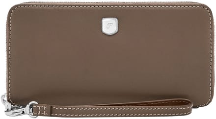 FOSSIL Portemonnee Lennox Zip Continental Wallet Smoke Donkerbruin