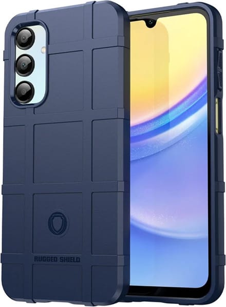 MobyDefend Hoesje - Geschikt voor Samsung Galaxy A16 - Rugged Shield TPU Backcover - Blauw