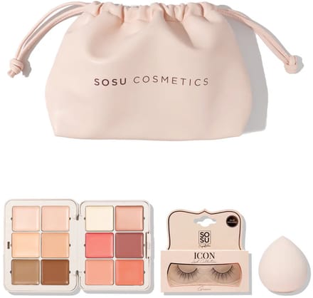 Sosu | The Beauty Base Collection Gift Set - Complete Palette - Wimpers - Blender Spons - Makeup Tas - Basis Makeup - Vegan