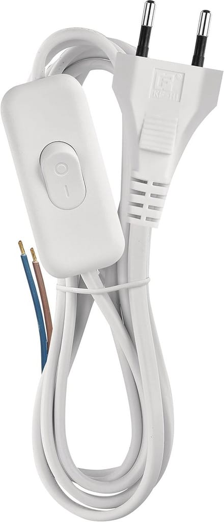 Netsnoer met Schakelaar 3m Euro Stekker voor Elektrische Apparaten