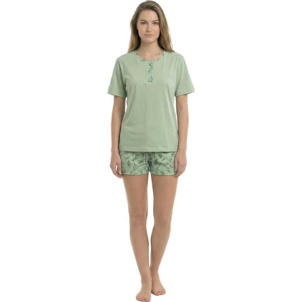 Dames Zomer Korte Mouwen Katoenen Pyjama's KL40000