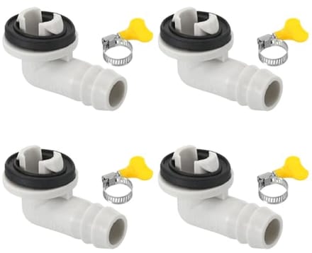 Universele 15 mm Airconditioner Afvoerslangconnectoren - 4 Stuks met Klemring voor Mini-Split Venster AC