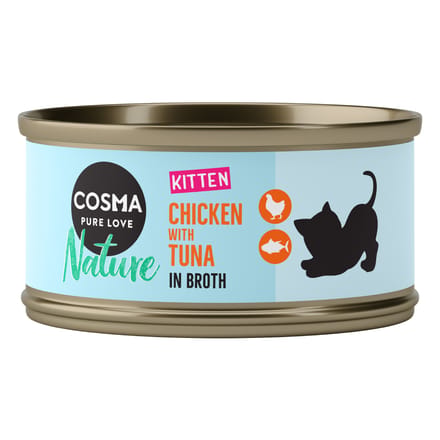 24x70g Nature Kitten Kip & Tonijn Cosma Kattenvoer