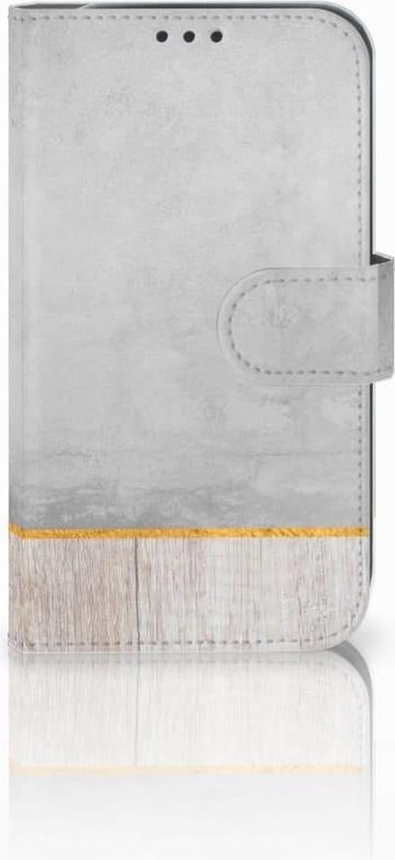 Samsung Galaxy Xcover 4 | Xcover 4s Book Style Case Wood Concrete