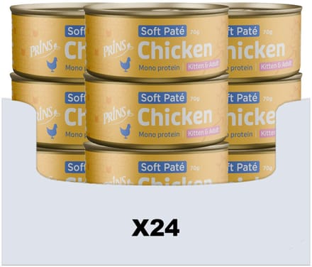 PRINS SOFT PATE KITTEN / ADULT CHICKEN 24X70 GR