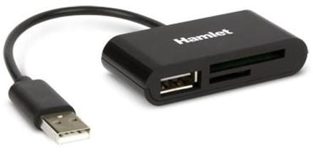 Hamlet XZR101UA geheugenkaartlezer USB 2.0 Zwart