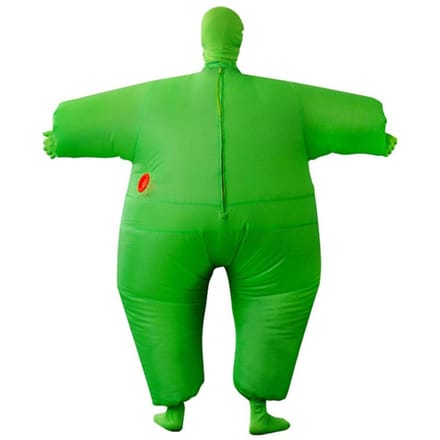 Combinaison gonflable intégrale, vêtements de sumo, poupée marcheuse amusante blanche pour une taille de 1,6 m à 2,2 m green