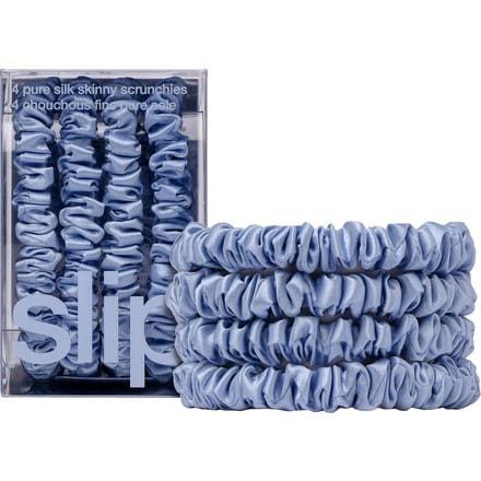 Slip Pure Silk Skinny Scrunchies - Cornflower