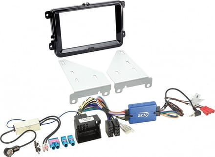 2-DIN Kit Diverse modellen Volkswagen - Seat - Skoda Pianolak Zwart