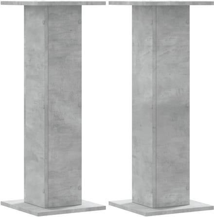 Set van 2 Stevige Luidsprekerstandaards - 80 cm Hoog - Betonlook Grijs