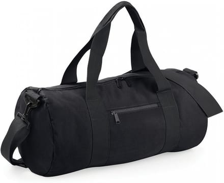 BagBase Original Barrel Bag BG140 - Black/Black - 50 x 25 x 25 cm