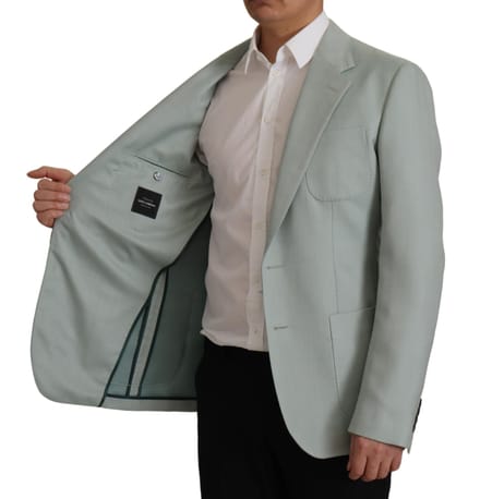 Dolce & Gabbana Lichte Groene Kasjmier Zijde Heren Blazer
