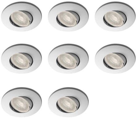 Lybardo - Inbouwspots - 8-pack - Spotjes Inbouw - Lucca - Kantelbaar