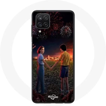 Hoesje - Stranger Things - Samsung Galaxy A12 - Flexibel - Zwart - Schokbescherming