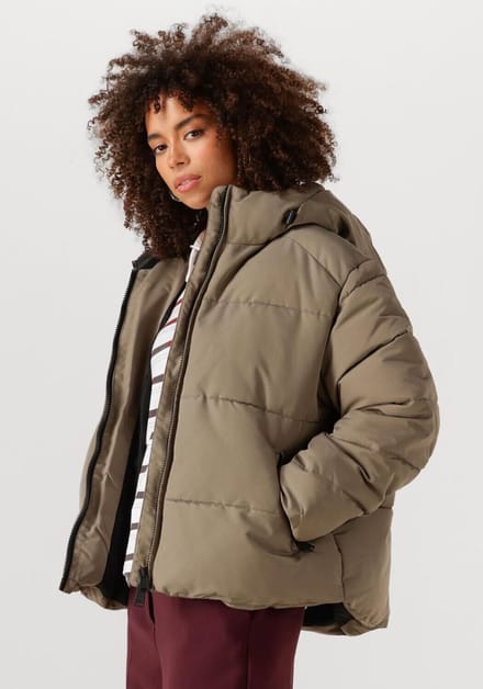 WITHBLACK Wblglorian Puffer Jacket Jassen Dames - Winterjas - Khaki - Maat XL
