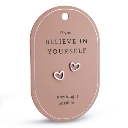 Oorbellen - Zilver - Believe in yourself