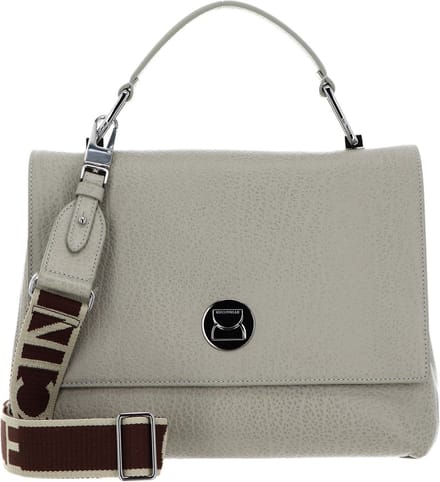 COCCINELLE Leren Handtas Schoudertas Liya Elephant Handbag Gelso Lichtgrijs