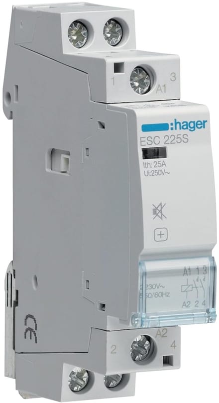 Installatiebeveiliging - Schakelaar - Stroom Circuits - Enkelfasig - 25 Ampère - Grijs