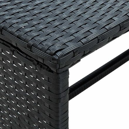 vidaXL - Salontafel - 70x40x38 - cm - poly - rattan - zwart