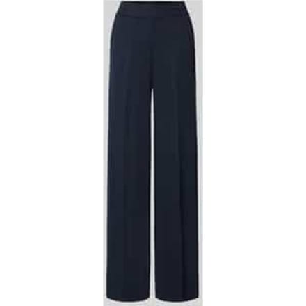 Straight fit broek van viscosemix met persplooien