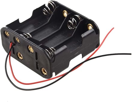 Batterijhouder - Stroomhouder - Apparaten Voeden - 8 AA Capaciteit - Compact Formaat - Zwart