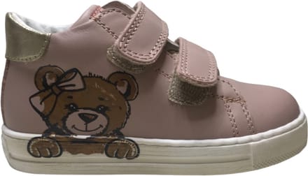 Falcotto - Wislei - Mt 18 - velcro's lederen sneakers - beer - roze