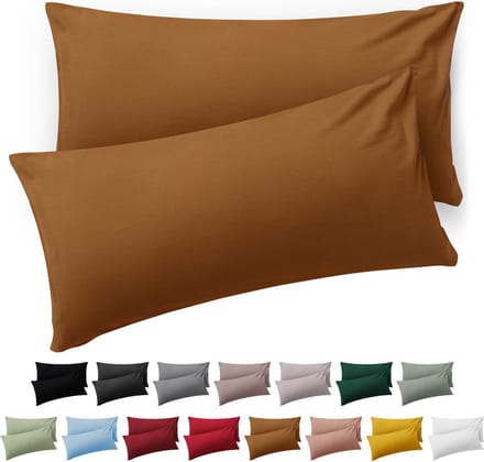 Blumtal Kussensloop Microvezel Kussenhoes 40 x 80 cm - Pumpkin Spice - Set van 2