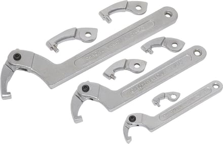 Verstelbare C-sleutel en Hook & Pin Wrench Set met 11 Delen
